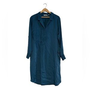 Soft Surroundings Dress Embroidered Buttons Pockets Size Medium